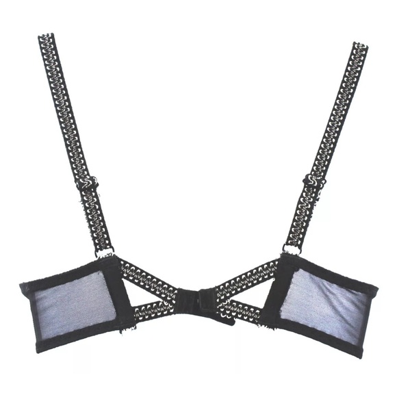 38DD Black Lace & Cream Underwire Freya Bra - Picture 4 of 5